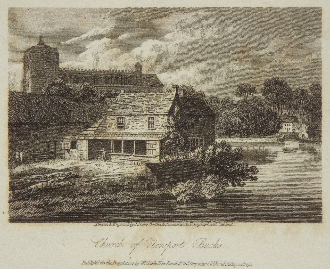 Print - Church of Newport Bucks. - Storer